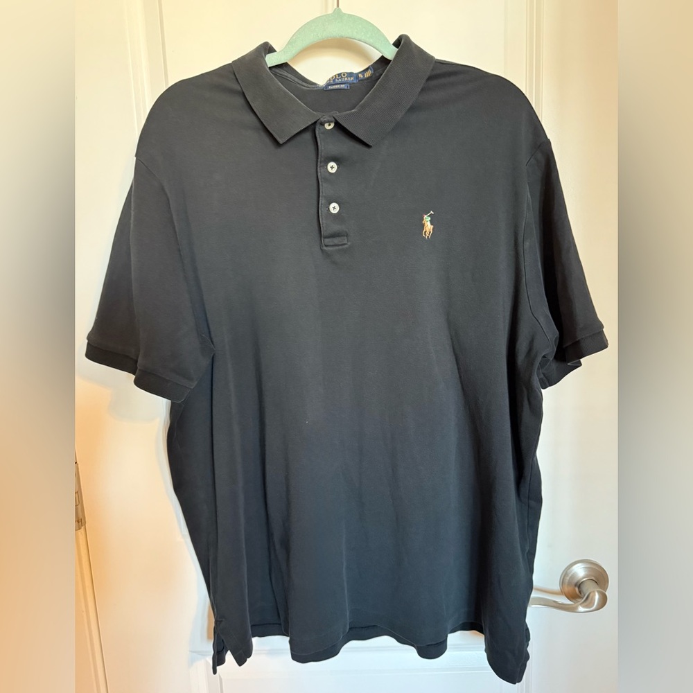 Men’s Polo Ralph Lauren Soft Black Polo Shirt XL
